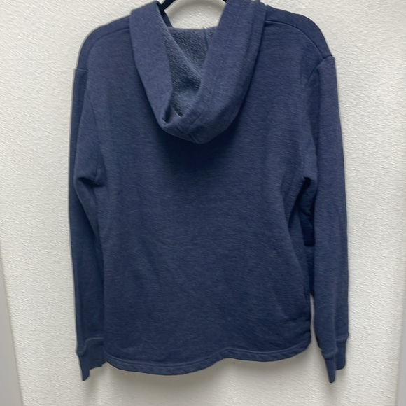 Buffalo David Bitton Men's Medium Dark Blue Hoodie 1/4 Zip Sweatshirt - Picture 2 of 7